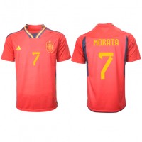 Maglie da calcio Spagna Alvaro Morata #7 Prima Maglia Mondiali 2022 Manica Corta